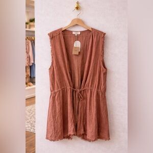 Umgee Terracotta Sleeveless Vest